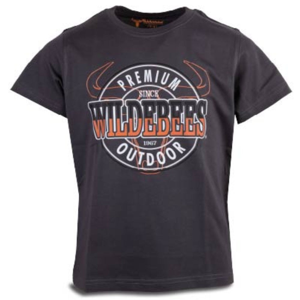 Wildebees Boys Vintage Stamp Tee Pewter