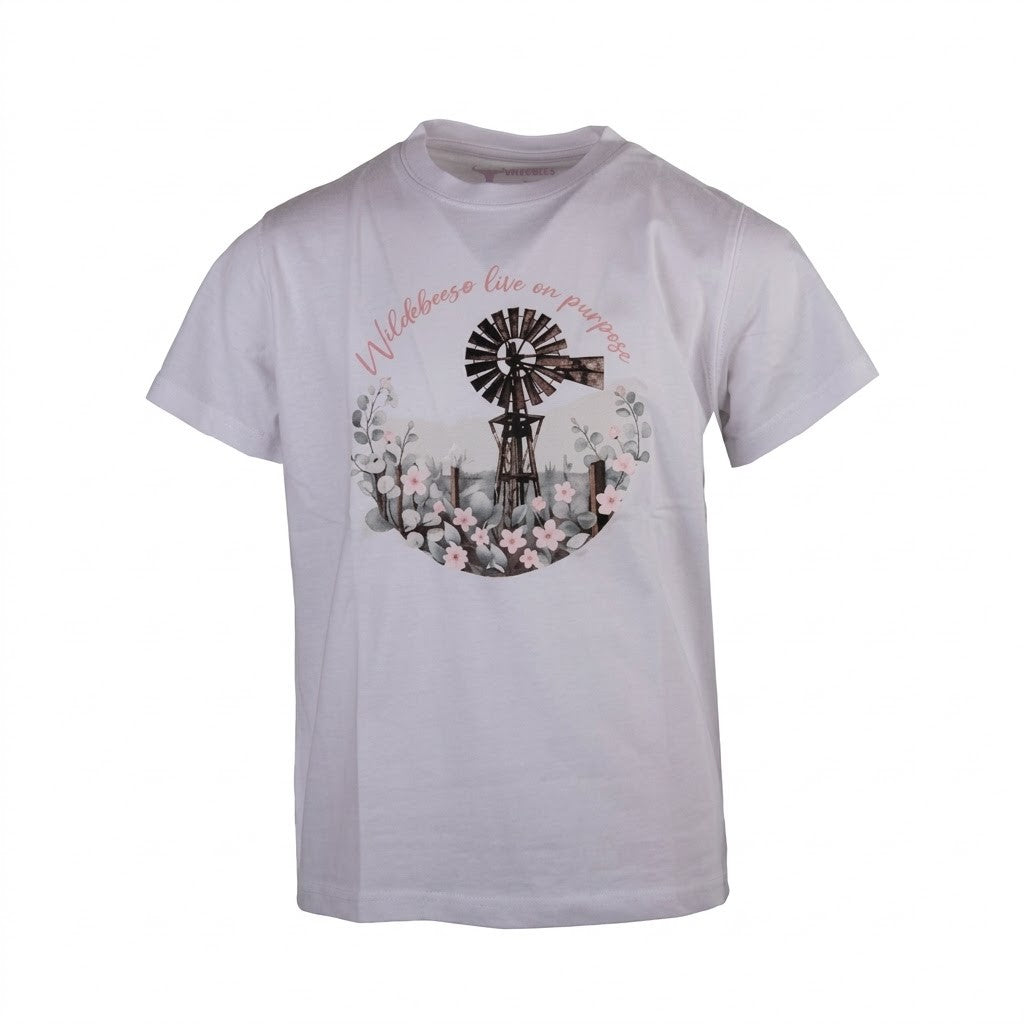 Wildebees Girls Windy Days Tee White