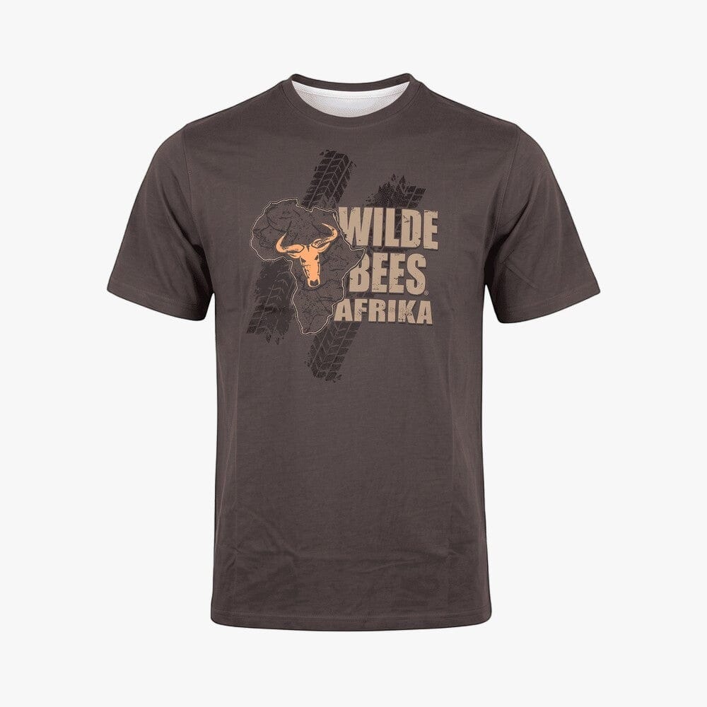 Wildebees Mens Afrika Trek Tee Pewter | Wildebees