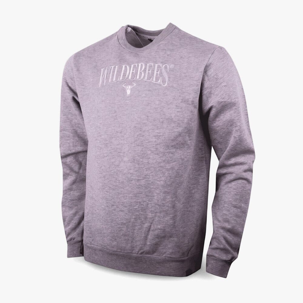 Wildebees Mens Embroid Crew Sweat Charcoal Mel | Wildebees