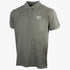 Wildebees Mens Elite Pigment Overdye Short Sleeve Golfer in sage green, featuring a ribbed collar, three-button placket, and
