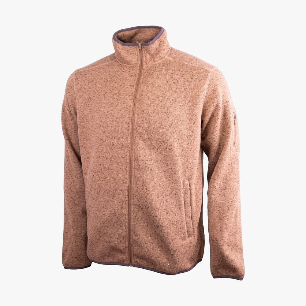 Wildebees Mens French Knit Zip Through Jacket Savannah Melange | Wildebees