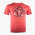 Wildebees Mens Graffiti Grunge short sleeve tee in flame red with a bull head graphic on the front.
