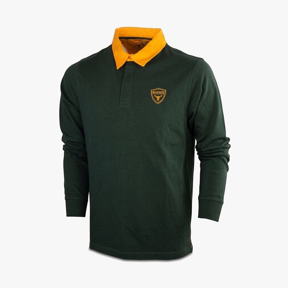 Wildebees Mens Heavy Knit Rugby Jersey Green | Wildebees