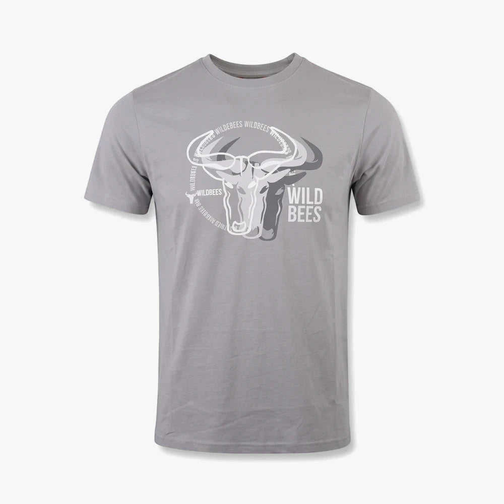 Wildebees Mens Logos In Motion Tee Pewter | Wildebees