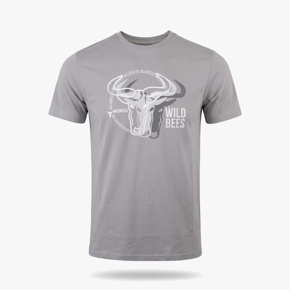 Wildebees Mens Logos In Motion Tee Pewter | Wildebees