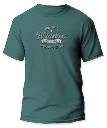 Wildebees Mens Text Scroll Tee Cadet Blue
