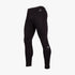 Black Wildebees mens thermal fleece base layer pants, shown from a slightly angled view, highlighting the branding.