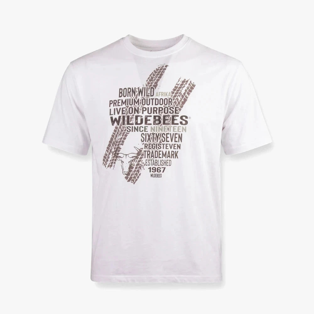 Wildebees Mens Voice Of Afrika Tee White | Wildebees