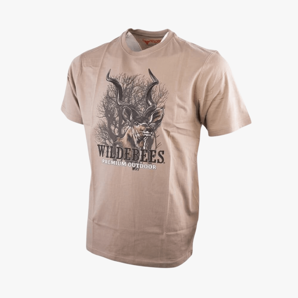 Wildebees Mens Woodland Kudu Tee Desert Sand | Wildebees
