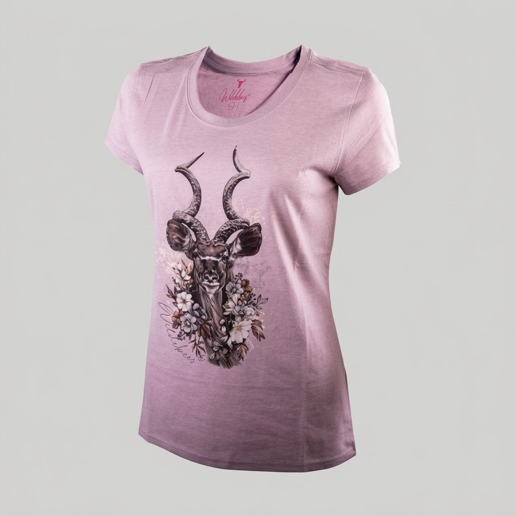 Wildebees Womens Alluring Kudu Tee Lilac Ash Mel