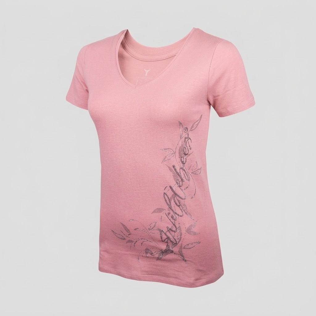 Wildebees Womens Filagree V Neck Tee Cameo