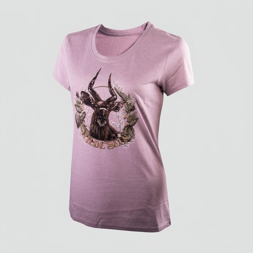 Wildebees Womens Nyala Jasmine Short Sleeve Tee Lilac Ash
