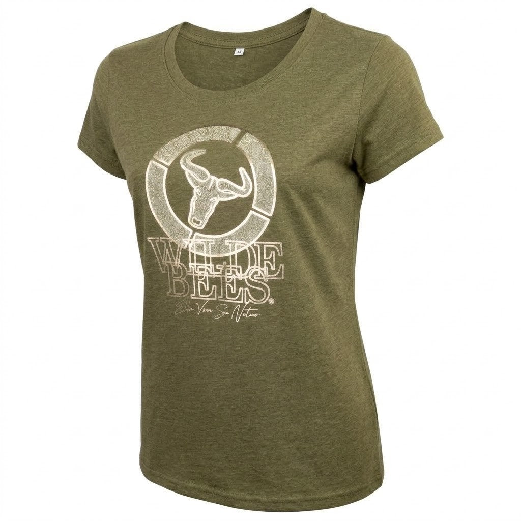 Wildebees Womens Paisley Short Sleeve Tee Cypress Mel