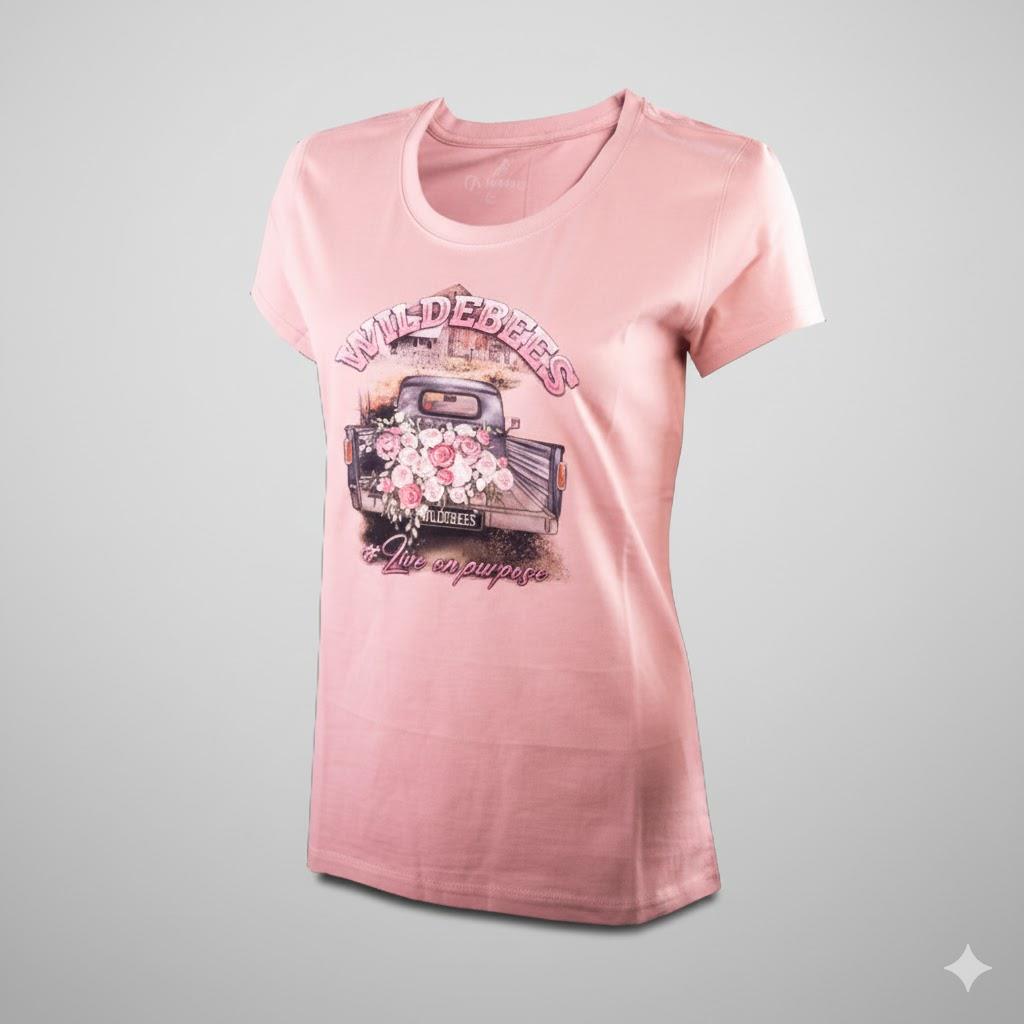 Wildebees Womens Plaas Toe Short Sleeve Tee Cameo