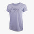 Wildebees Womens Punch Out Posey Short Sleeve Tee in Tiffany Blue, featuring a metallic &