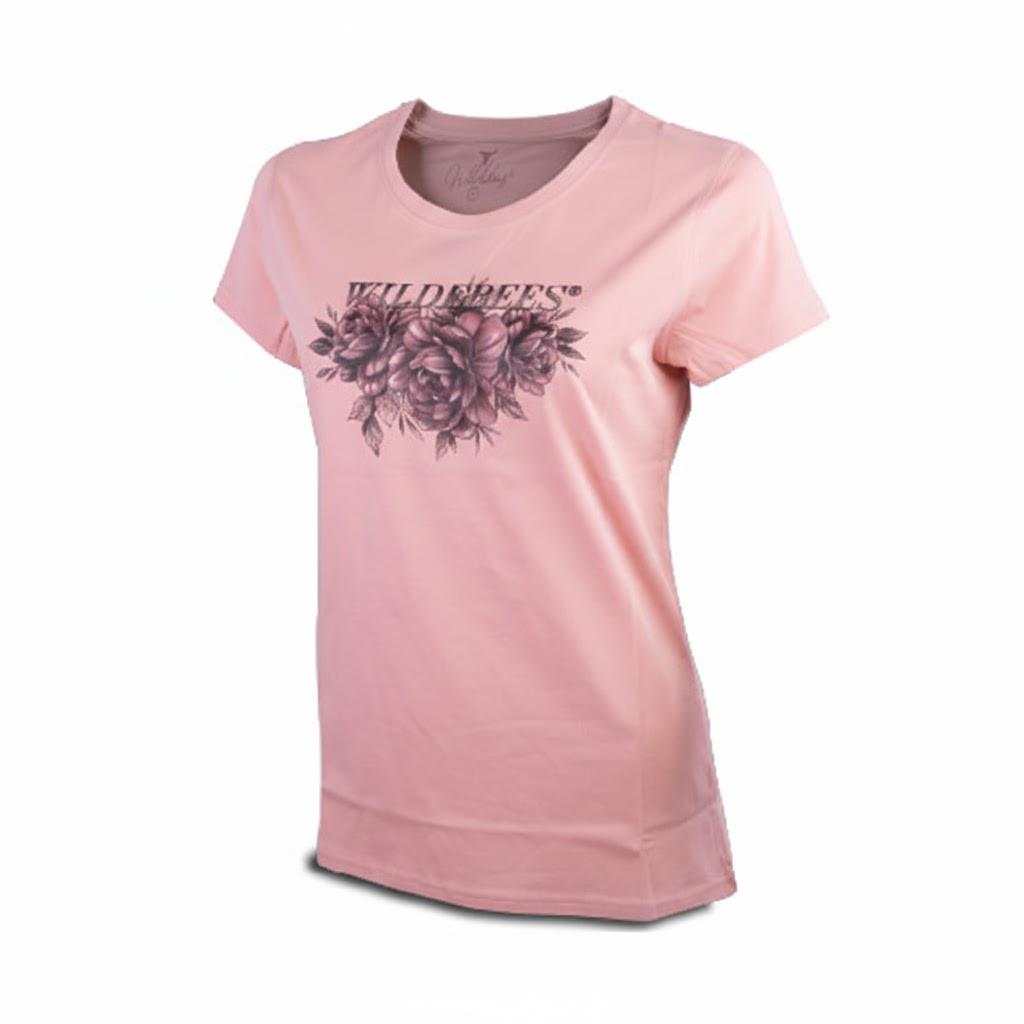 Wildebees Womens Roses Short Sleeve Tee Cameo