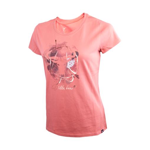 Wildebees Womens Splatter Logo Tee Burnt Coral