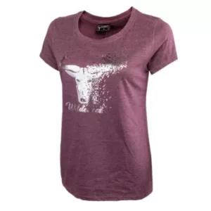 Wildebees Womens Sporty Mesh Short Sleeve Tee Lilac