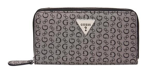 Guess Lathan Sling Medium Zip Around Purse Natural | Guess